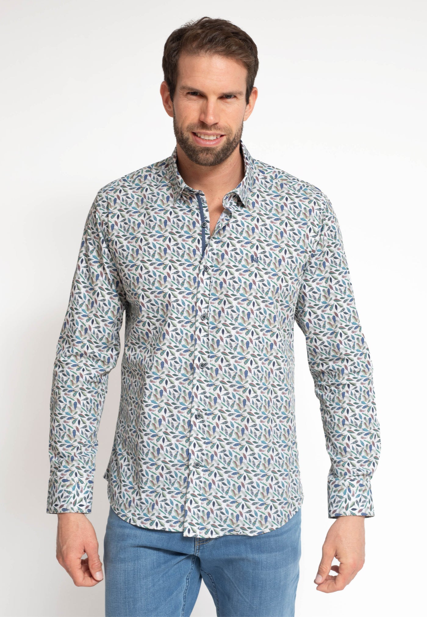 Camisa Estampado Hojas