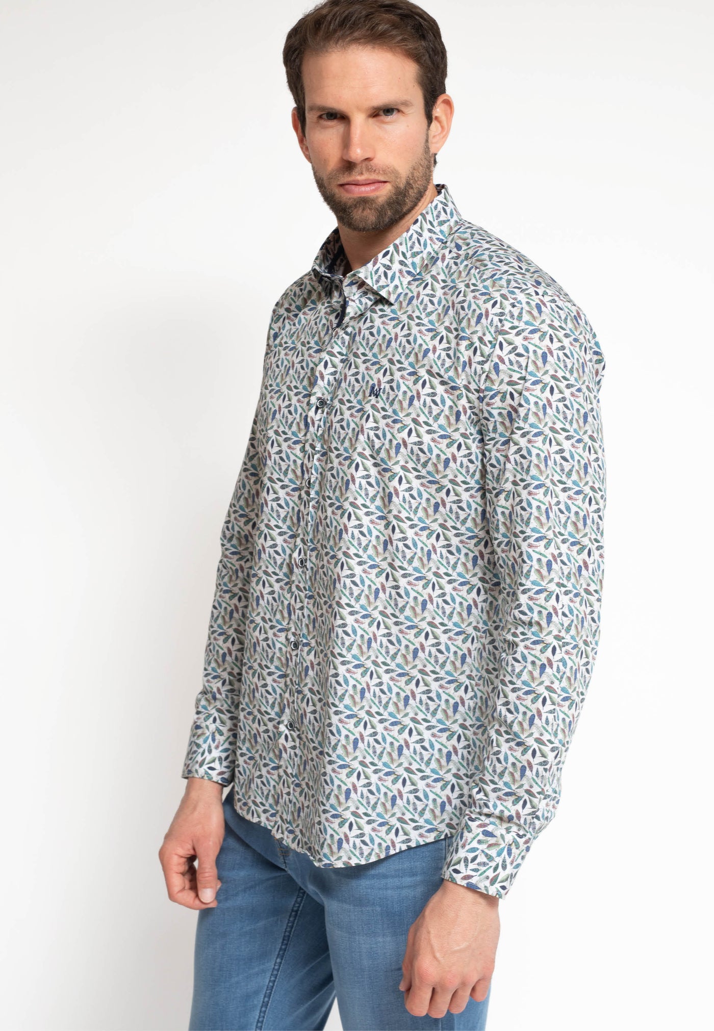 Camisa Estampado Hojas