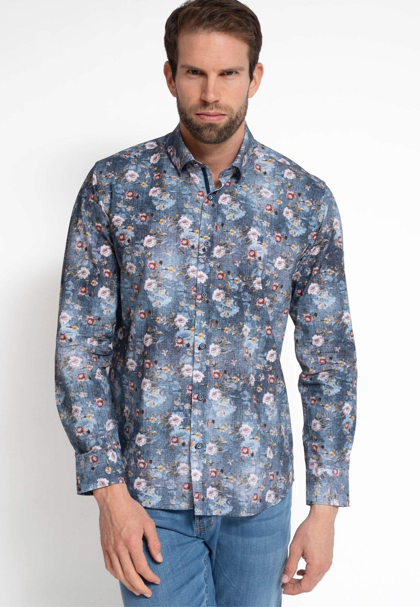 Camisa Estampado Flores Acuarela