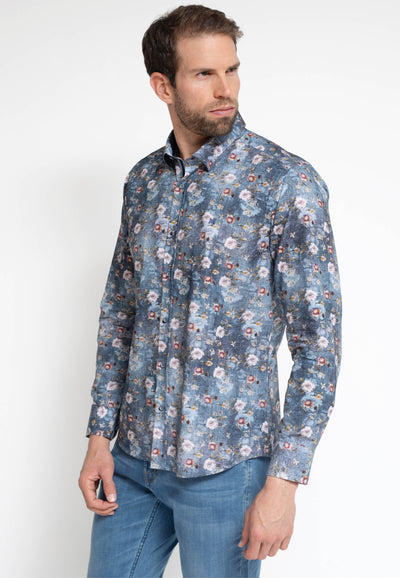 Camisa Estampado Flores Acuarela